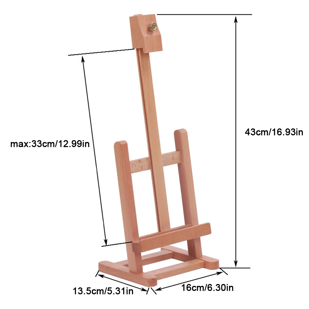Supporto per pittura da tavolo Cornice per esposizione da studio Cavalletto da tavolo portatile per artisti principianti adulti 6