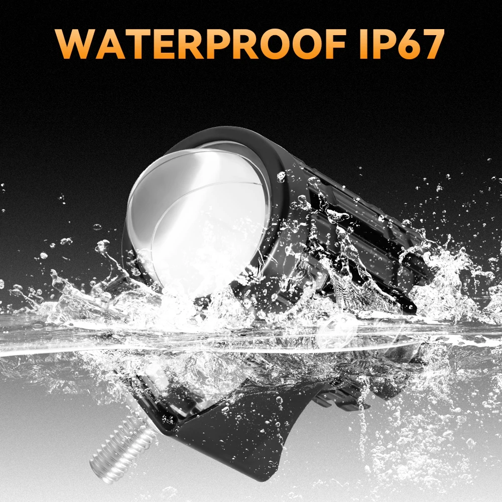 1/2 pezzi faretto ausiliario per moto mini fari di guida a LED doppio colore bianco giallo accessori per fendinebbia per moto 4