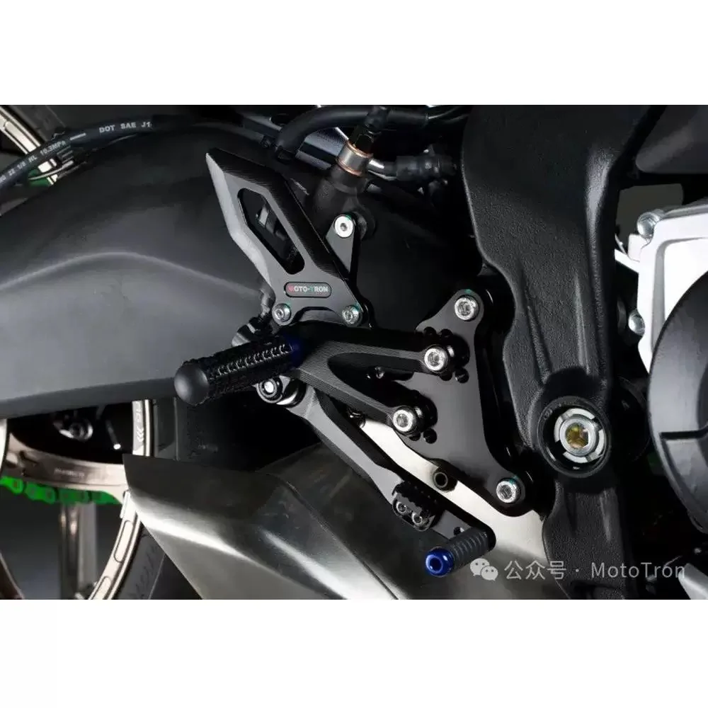 MOTO-TRON Moto CNC Set posteriore regolabile Pedane poggiapiedi poggiapiedi per cfmoto 675SR -R 3