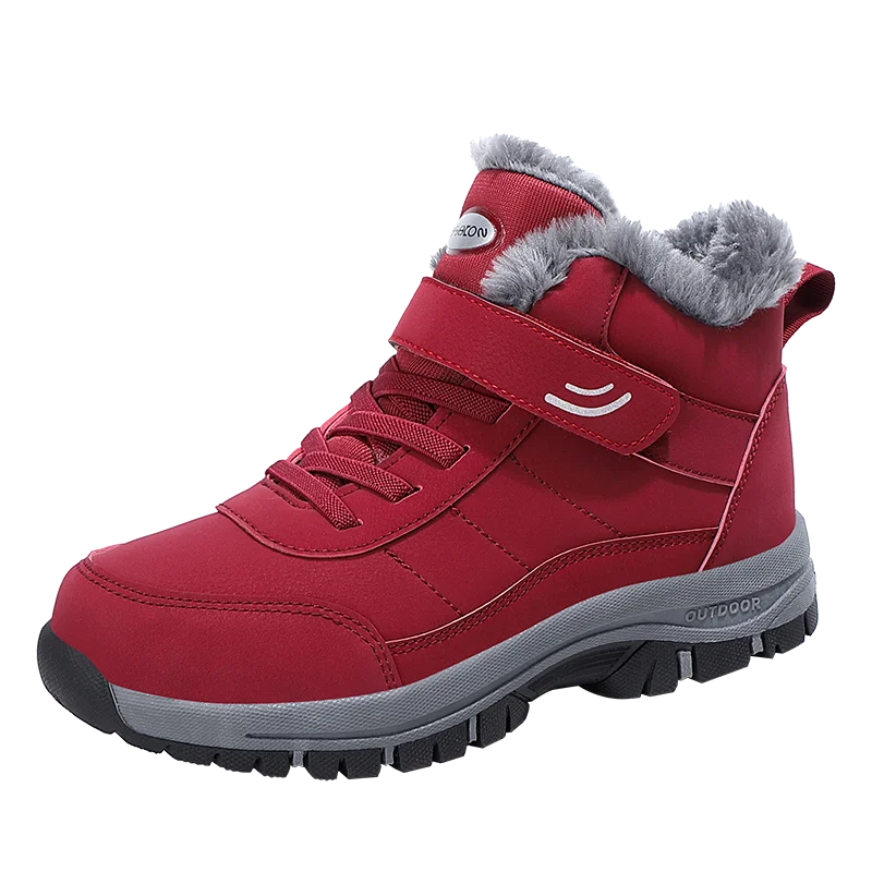 Nuovi stivali da neve caldi e alla moda in pile da uomo e da donna invernali, stivaletti e scarpe e stivali di cotone per anziani 1