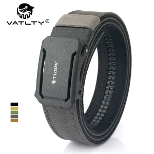 VATLTY Nuova cintura militare da uomo Robusta nylon con fibbia automatica in metallo Cintura da servizio della polizia Cintura tattica da esterno Accessori IPSC 1