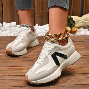 Scarpe da ginnastica da donna 2025 Nuove scarpe da ginnastica da corsa casual versatili con la suola spessa Scarpe da donna stringate di lusso di alta qualità alla moda da donna 1