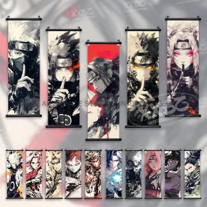 Anime Naruto Appeso Pittura Hatake Kakashi Wall Art Rotoli Immagine Uchiha Sasuke Home Decor Tela Poster Haruno Sakura Murale 1