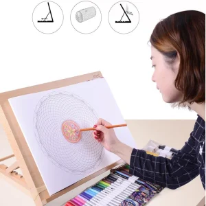 Cavalletto pieghevole supporto in legno espositore in tela portatile regolabile disegno cavalletto forniture d'arte per artista studente di grandi dimensioni 1