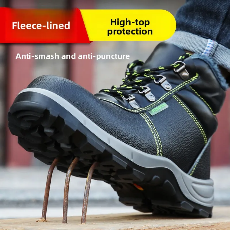High Quality Safety Shoes for Men Woman Autumn Winter Thickened Warm Boots Woman Sneakers Anti-smashing Steel Toe Cap Puncture 4