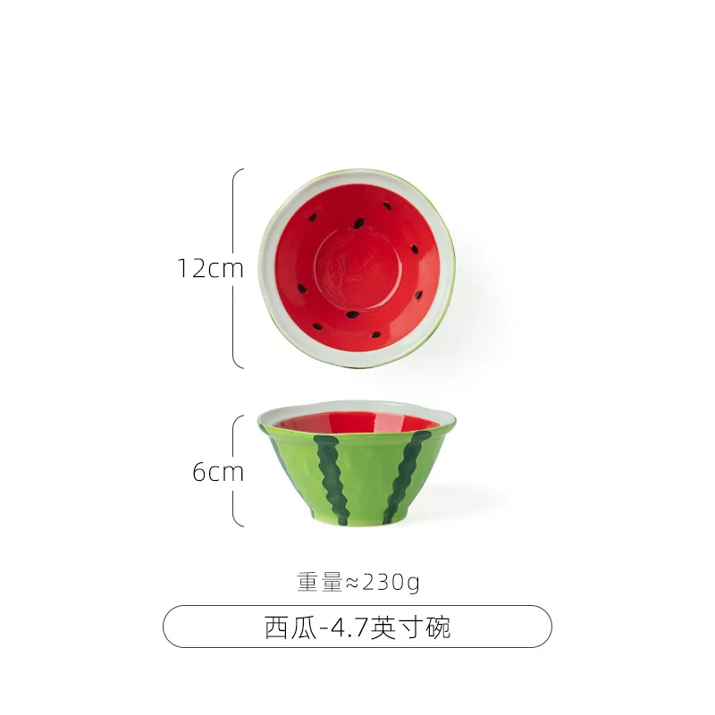 Stoviglie in ceramica anguria Ciotole e tazze Stoviglie adorabili Forniture da cucina Stoviglie da tavola dipinte a mano Piatto decorativo 6