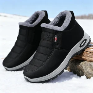QZHSMY Stivali da uomo nuovi Scarpe invernali unisex Stivali da neve impermeabili da uomo Slip on femminile Scarpe casual Calzature in peluche Botas alla caviglia da uomo 1