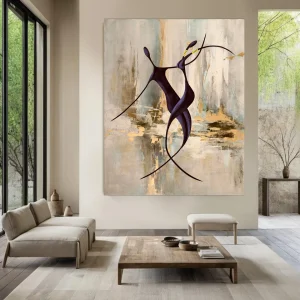 Marca Mhemyo Abstract Magic Dance Dipinto a mano Pittura a olio su tela Arte naturale Pittura Texture Wall Art per soggiorno 1
