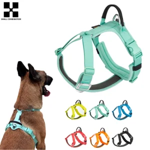 PICCOLA COMBINAZIONE Pettorina per animali domestici Nessuna trazione Pettorina per cani riflettente in nylon Controllo confortevole regolabile Accessori da corsa per camminare 1