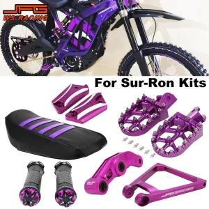 Pedane CNC Accessori Moto Coprisedile Manopole Sospensione Collegamento Peg Per Surron Sur Ron Light bee SX E-Bike JFG 1