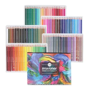 Brutfuner Set di matite professionali per acquerello 120 matite colorate Matite per schizzi solubili in acqua con pennello Forniture artistiche 1