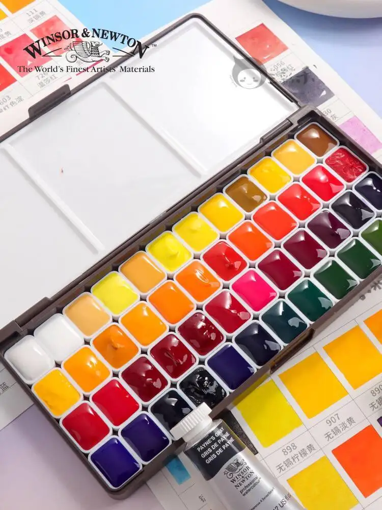 Set di colori ad acquerello Winsor & Newton Artist Grade 24 colori 36 colori 48 colori Set di acquerelli serie a colori 4