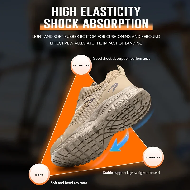 Nuovo 2025 Scarpe isolanti Stivali da lavoro da costruzione Anti-smash Anti-puntura Scarpe antinfortunistiche da uomo Stivali con punta in acciaio Scarpe indistruttibili 6