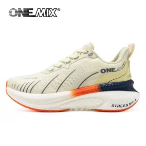 ONEMIX Scarpe da corsa da strada bianche per uomo Cuscino d'aria Scarpe sportive da esterno Scarpe da ginnastica maschili Scarpe da jogging estive Calzature da donna 1