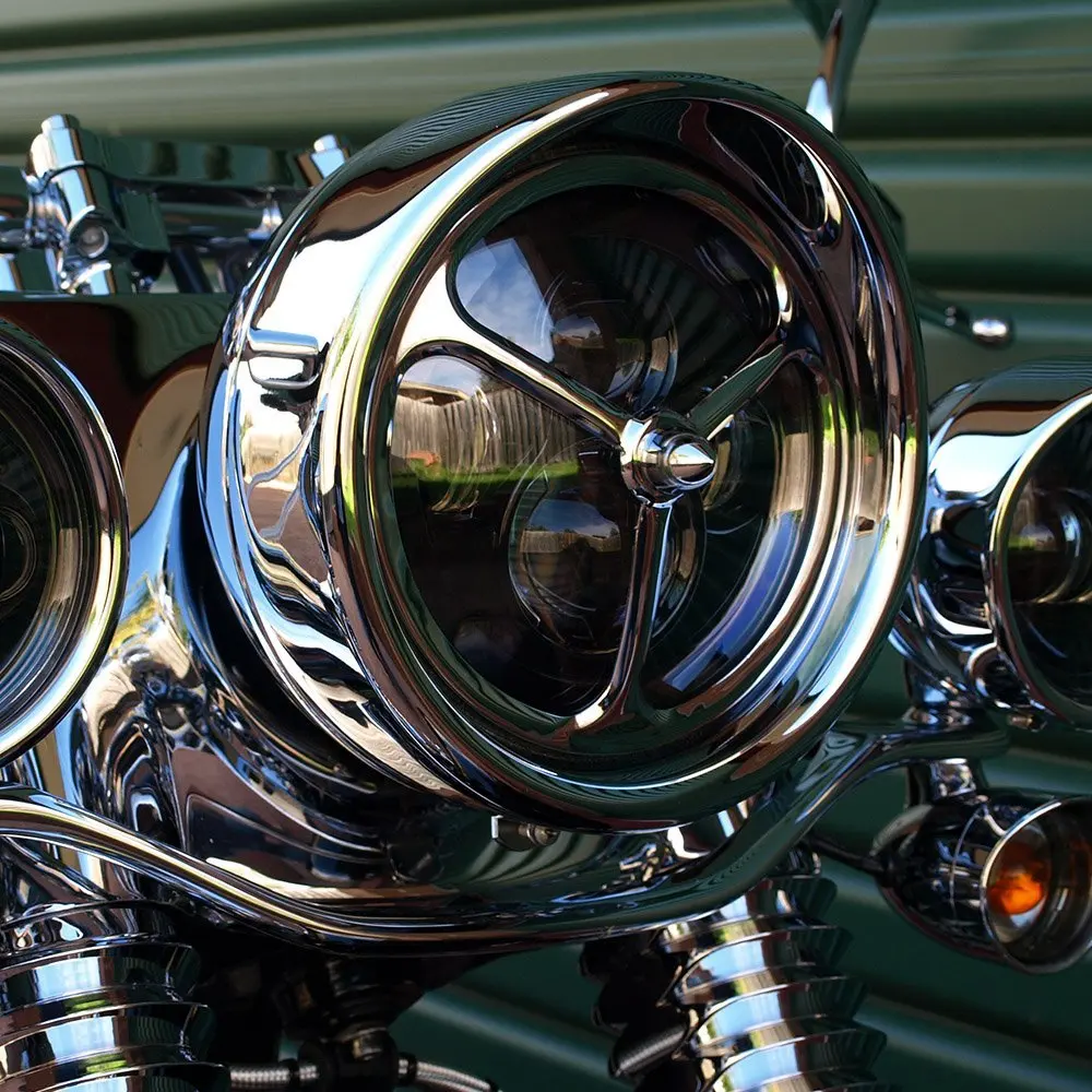 Faro moto LED da 7 pollici per Harley Touring Ultra Classic Electra Street Glide Road King Yamaha Faro moto 5