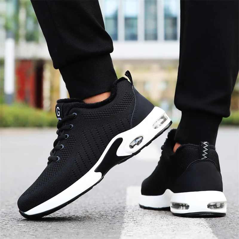 Calde scarpe da lavoro antinfortunistiche invernali in peluche per uomo Puntale in acciaio indistruttibile Stivali da lavoro antichi Scarpe da ginnastica Calzature maschili 6