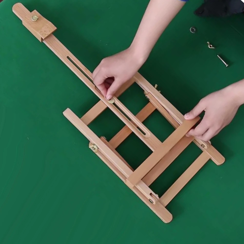 Supporto per pittura da tavolo Cornice per esposizione da studio Cavalletto da tavolo portatile per artisti principianti adulti 3
