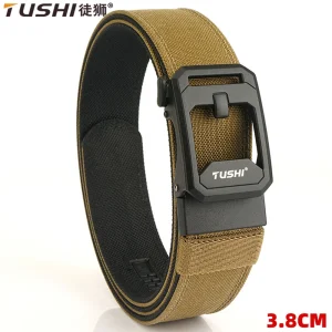 TUSHI Cintura tattica militare da uomo nuova Cintura rigida aderente in nylon resistente per cintura casual da esterno maschile Cintura automatica 1
