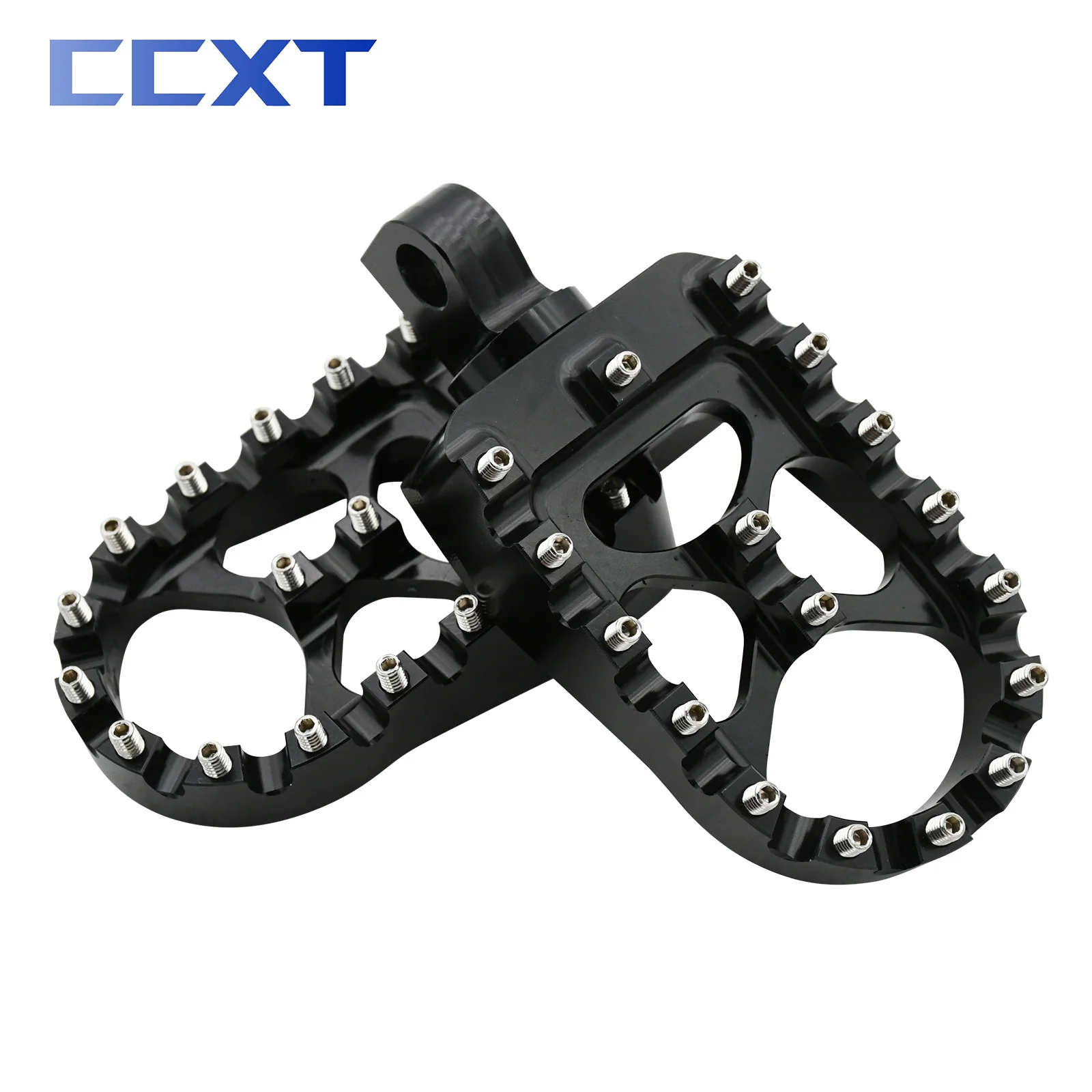 Pedane larghe e grasse CNC per moto 360 ° Pedane rotanti per Harley Dyna Fat Bob Softail Sportster Street Bob Motocross universali 4