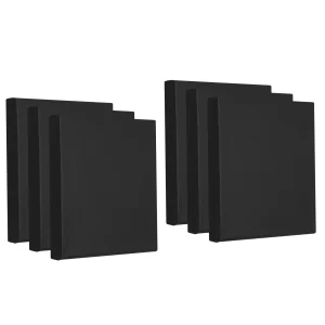 6 pezzi 15x15x1.6 cm vernice tela bordo quadrato cornice in legno allungato bianco arte tela pannello per pittura a olio acrilico acquerello 1