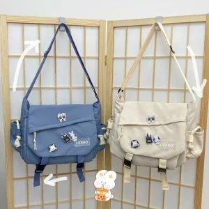 Nuove borse in nylon Borsa a tracolla Borse a tracolla di grande capacità per borse a tracolla per adolescenti Borse da scuola per studenti 1