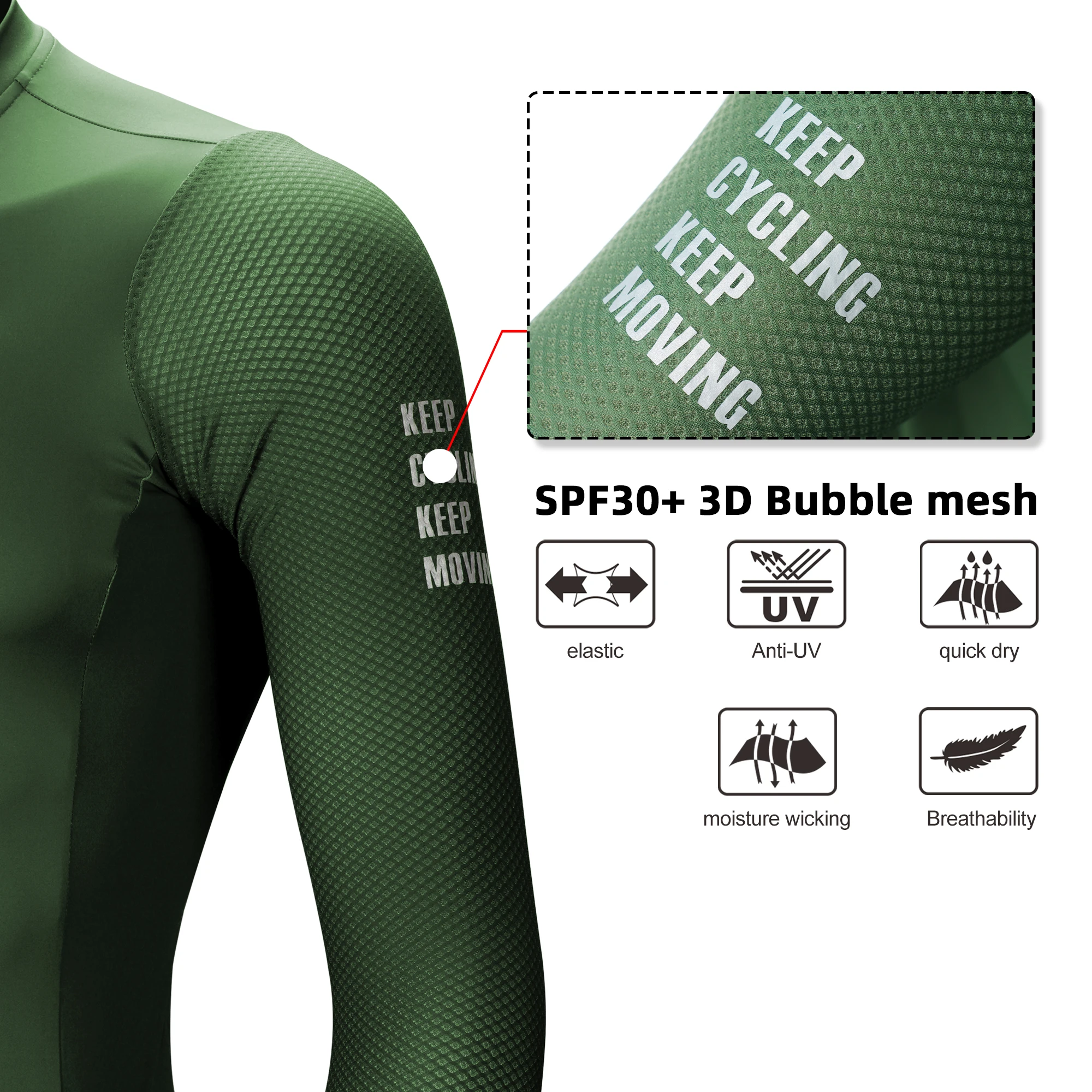 DAREVIE Maglia da ciclismo manica lunga Pro Aero Small Size 3D Bubble Mesh maglia da ciclismo uomo donna traspirante uomo ciclismo Maillot 5