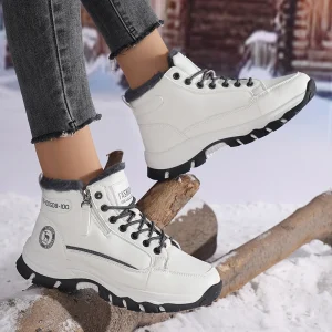 TUINANLE Scarpe da donna invernali in peluche per tenere al caldo scarpe da neve con plateau scarpe da ginnastica da passeggio impermeabili per esterni antiscivolo femminili Zapatillas 1
