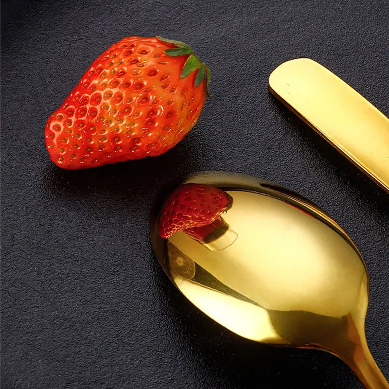 8/24 pezzi set di stoviglie in oro posate in acciaio inossidabile coltello tè cucchiaio da caffè posate cena stoviglie da cucina lavabile in lavastoviglie 5