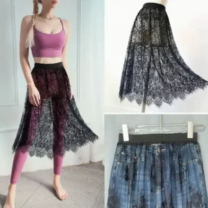 Gonna in pizzo monostrato Blackwhite Four Seasons Nuovo stile slip in pizzo a rete sotto la gonna Gonna taglie forti per le donne 1