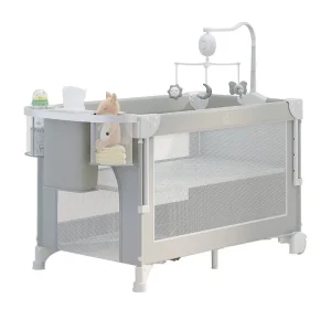 Lettino per bambini Culle per bambini portatili con tavolo per pannolini Culla per dormire per bambini Culla per box multifunzionale 1