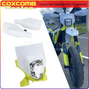 Moto Dual Sport LED Angolo Occhio Faro Fuoristrada Luci Fronte Lampade Protezione Per Le Mani Paramani Per Husqvarna TE 150 300 250 1