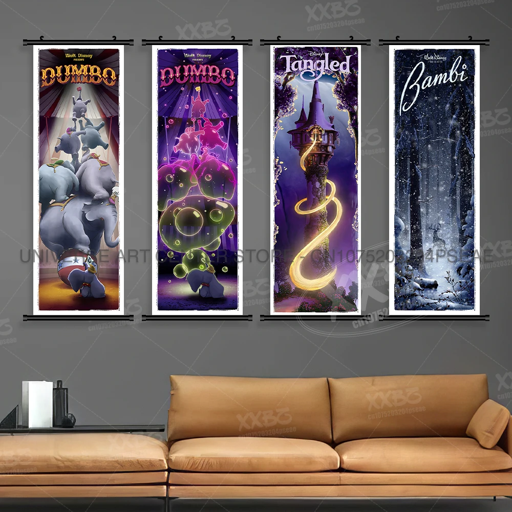 Disney Decorazione della casa Appeso Pittura Toy Story Opere d'arte da parete Rotoli Immagine Tangled Cartoon Stampa su tela Poster per la camera da letto 2