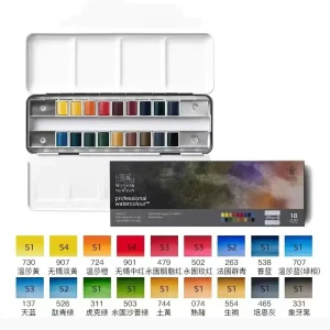 1Pc Winsor Newton Cotman vernice ad acquerello solida 12/24 colori Set di scatole di ferro pigmento per artisti professionisti 1