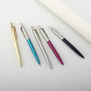 Stampa Penna a sfera Ricarica sostituibile in metallo Ufficio finanziario Studente Forniture per scrittura Penne per cancelleria scolastica 1