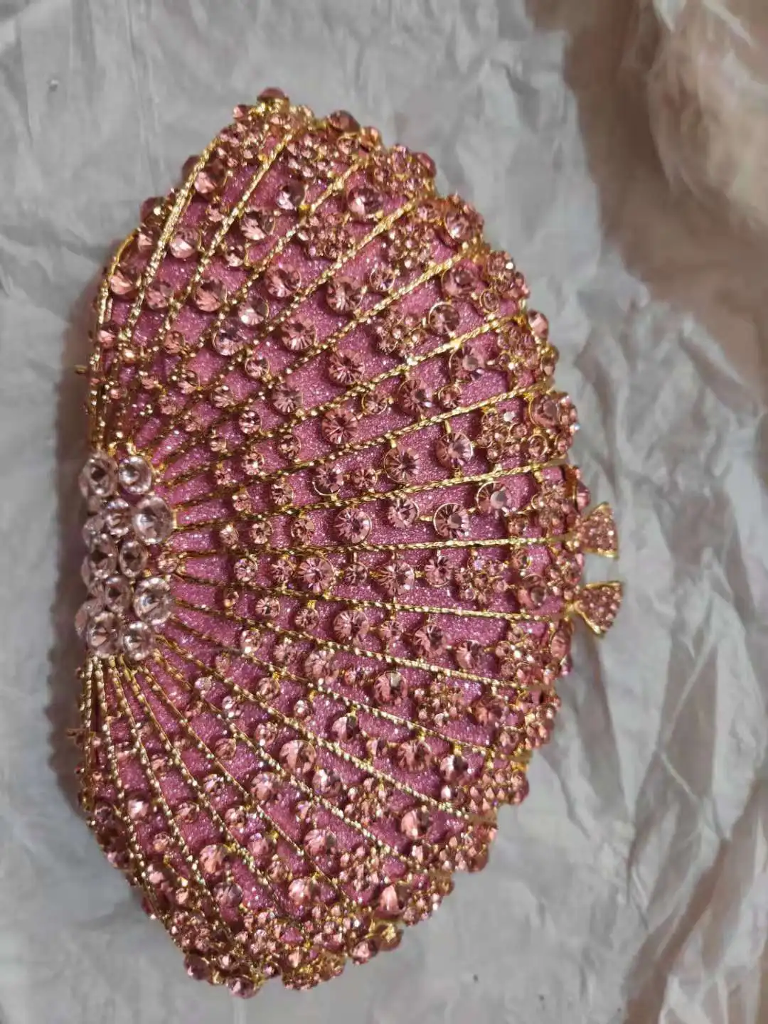 XIYUAN donna multicolor Crystal Dinner Party Handbag Diamond Hollow Out borsa da sera borsa da banchetto di Gala floreale da sposa 5