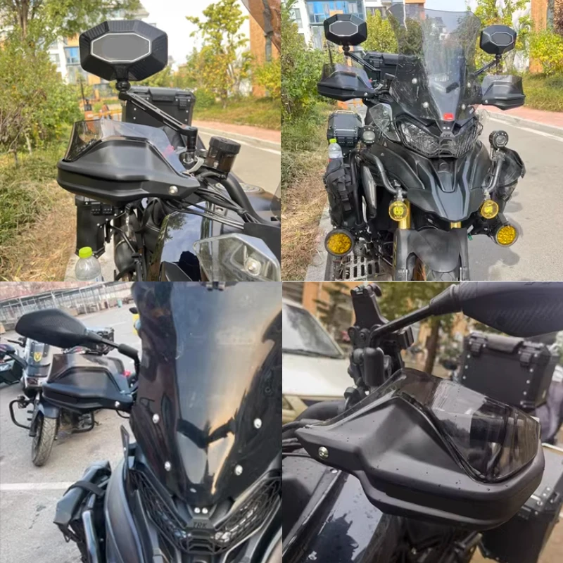 Paramani moto scudo protezione parabrezza protezione vento mano misura per Benelli TRK702 TRK702X TRK 702 TRK 702X 2022 2023 6