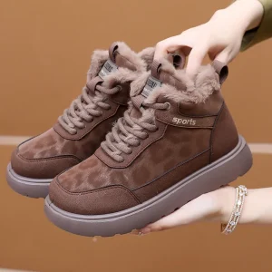 Scarpe casual in cotone da donna nuove invernali 2025 con pile per la stagione fredda Scarpe da donna antiscivolo e durevoli con spedizione gratuita 1