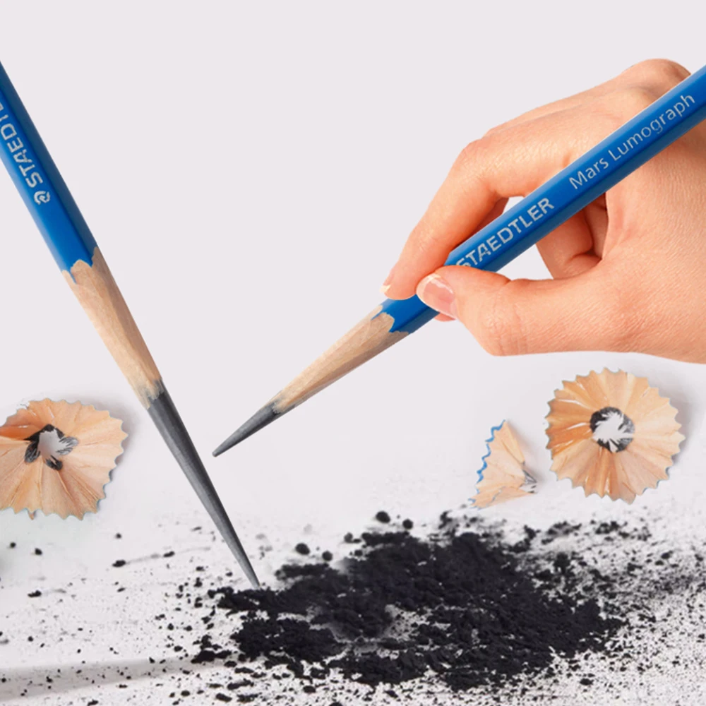 12 pz/set STAEDTLER Matite di Piombo di Legno Matite A Carbone Pieno Schizzi Pittura 100 HB/2B/2H/12B Studente Rifornimenti di Arte 4