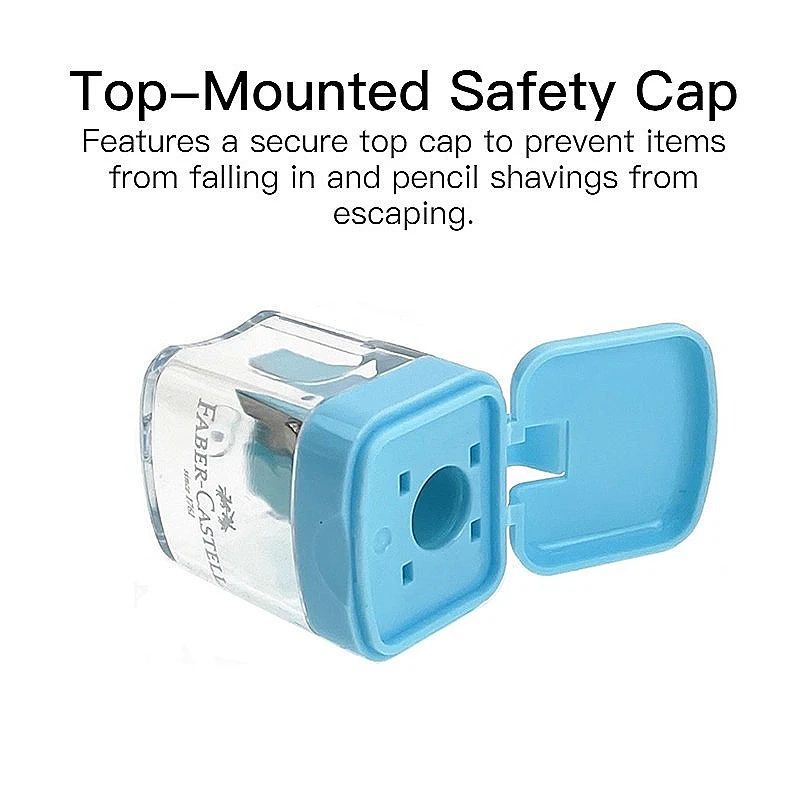 FABER-CASTELL Temperamatite a foro singolo colore Macron Temperamatite portatile compatto per studenti d'arte Strumento per affilare le matite 3