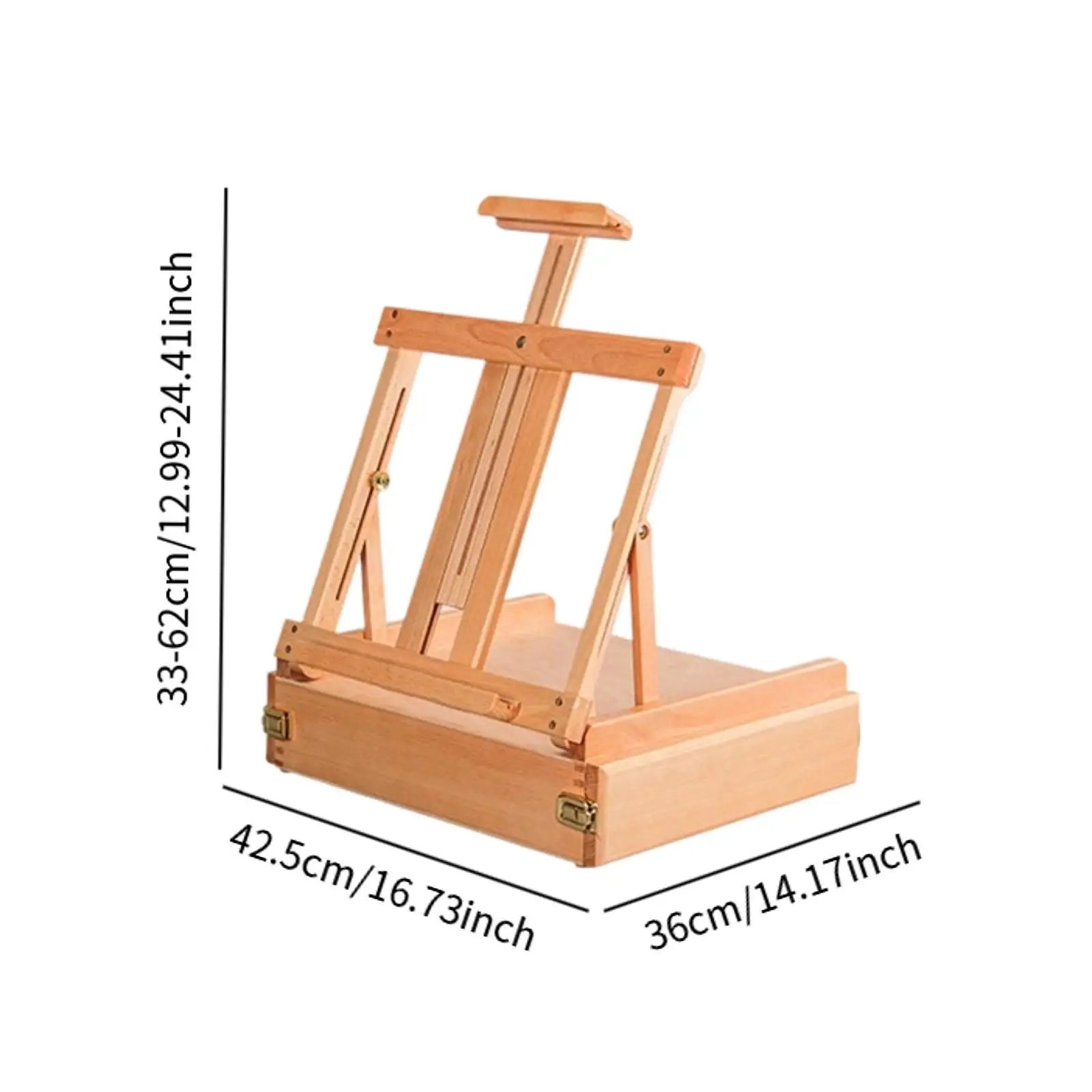 Cavalletto da tavolo Accessori per pittura portatili Scatola portaoggetti da tavolo per artista Scatola per schizzi per desktop Adolescenti adulti Artista Studente 6