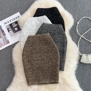 Gonne per le donne elegante gonna donna con paillettes ufficio formale Premium Chic ed elegante V offerta di lusso originale caldo stile coreano su 1