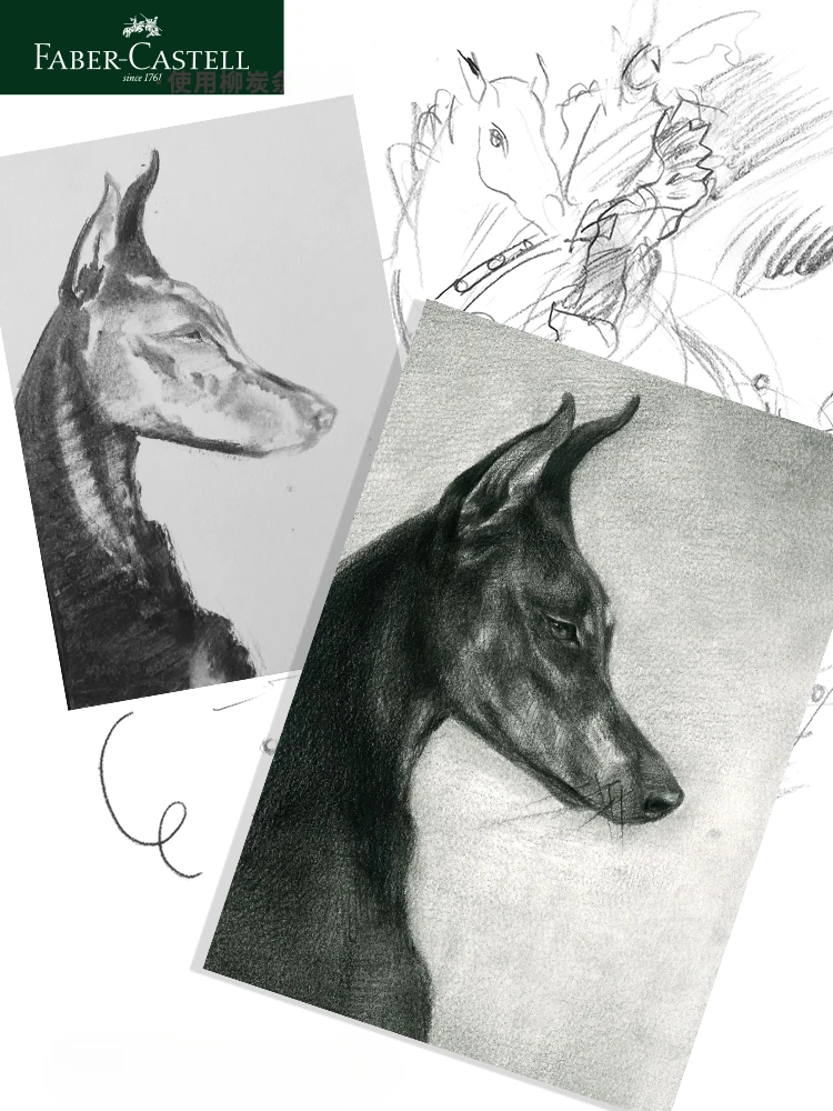 Faber-Castell 8/12pcs Set Matte Sketch Pencil Art Graphite per schizzo Black Lead Writing Drawing matite di grafite forniture 3