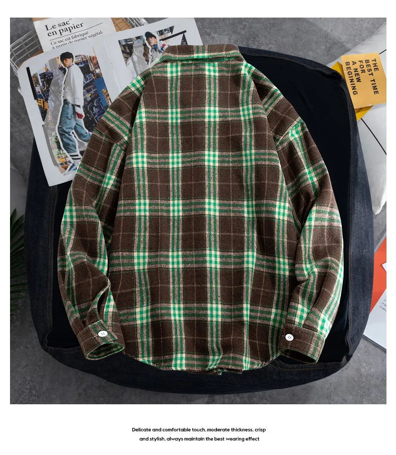 Camicie scozzesi in flanella da uomo di grandi dimensioni 9XL manica lunga oversize top uomo sciolto autunno inverno 69% cotone streetwear più grande casual 4