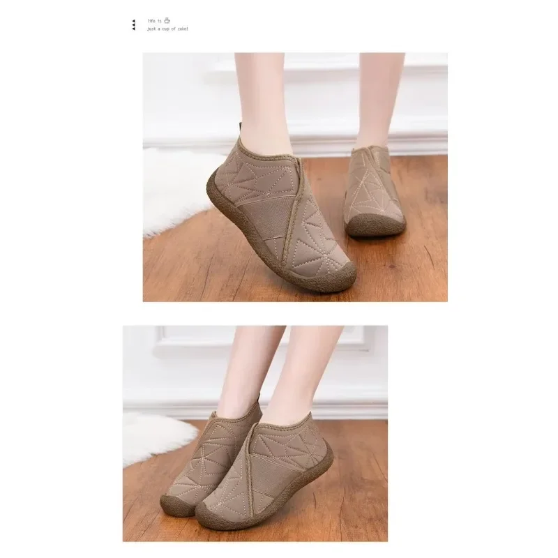 Scarpe da donna di vendita calde invernali 2024, stivali da neve da donna comodi e caldi con velluto spesso su un passo 5