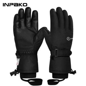 INPAKO Guanti Termici Invernali da Uomo Guanti Touchscreen Impermeabili Antivento per Ciclismo Moto 3M Thinsulat Bici Pendolarismo 1