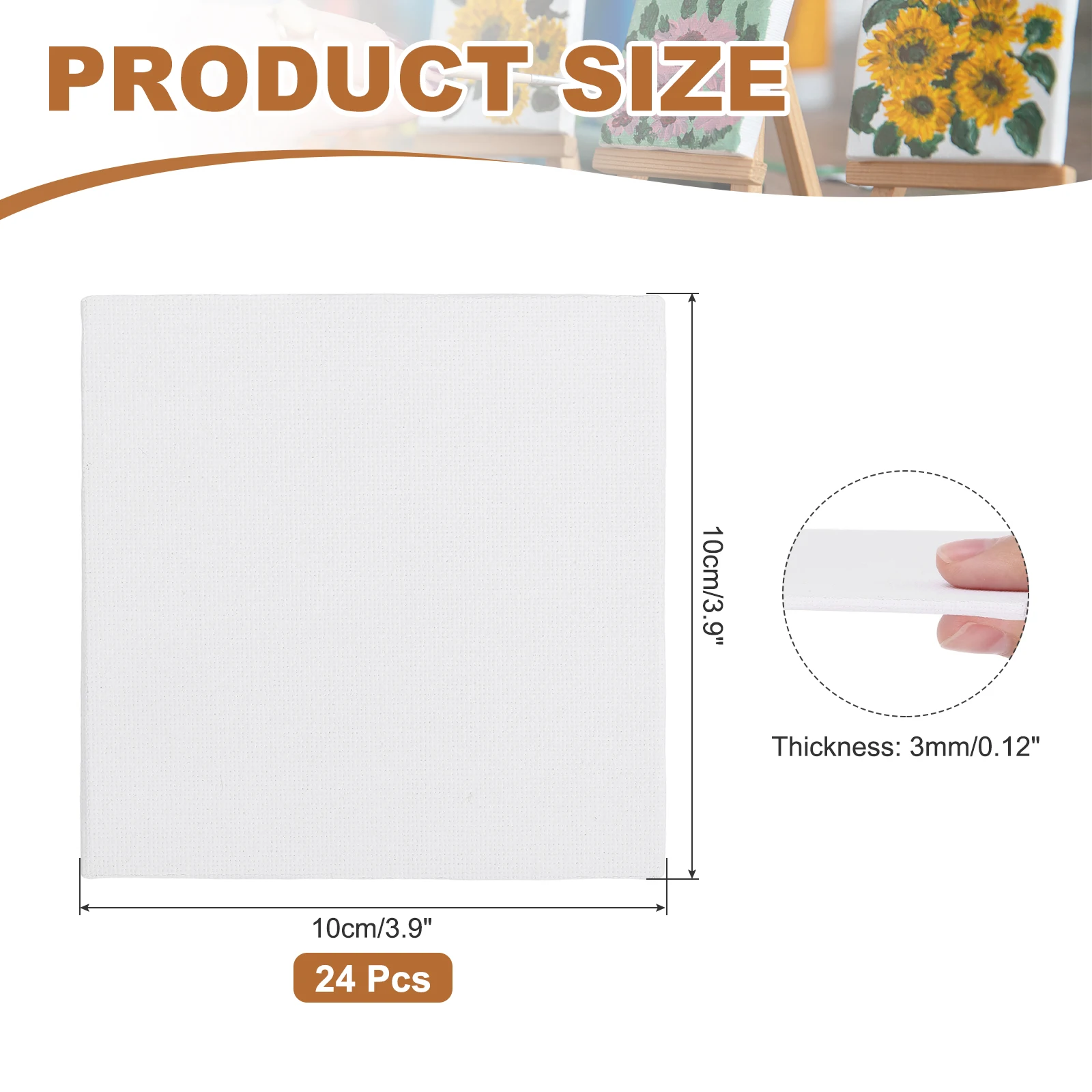 5/10/24 pezzi tavole di tela per dipingere cotone vuoto pannelli di tela di arte preparata forniture d'arte senza acidi per olio acrilico acquerello 2