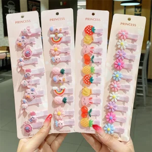 30 pezzi Set fermagli per capelli per bambini fiocchi per cartoni animati forcine per ragazze di fiori fermagli per bambini dolci mollette accessori per capelli per bambini 1
