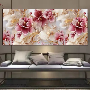 Fiori di orchidea di grandi dimensioni Pittura piena di diamanti Mosaico Diamante Arte Ricamo Vendita Kit punto croce Artigianato fai da te Decorazioni per la casa 1