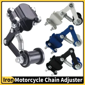 Regolatore catena universale per moto con ruote guida Tenditore catena puleggia Rullo tenditore in ferro per motocross ATV 50cc-500cc 1