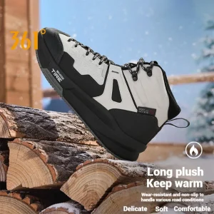 Stivali invernali da uomo a 361 gradi Stivali alti con presa di ghiaccio Supporto per caviglia Foderato in pile termico Scarpe da ginnastica resistenti all'abrasione Uomo 672542215A 1